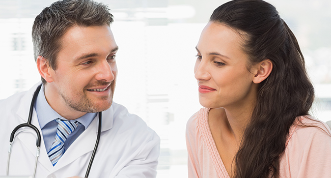 Ginecólogo y paciente